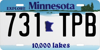 MN license plate 731TPB