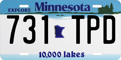MN license plate 731TPD