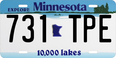 MN license plate 731TPE