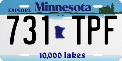 MN license plate 731TPF
