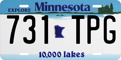 MN license plate 731TPG