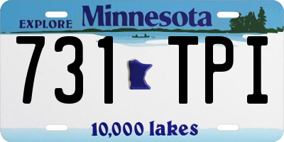 MN license plate 731TPI