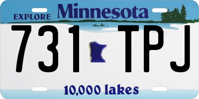 MN license plate 731TPJ