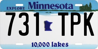 MN license plate 731TPK