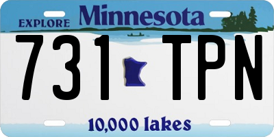 MN license plate 731TPN