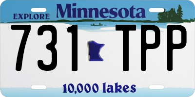 MN license plate 731TPP