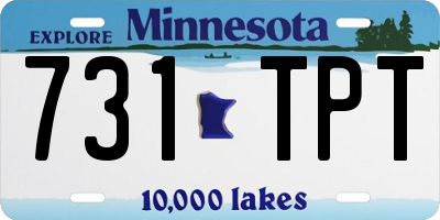 MN license plate 731TPT