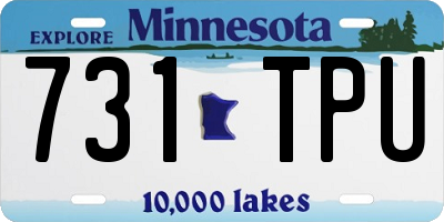MN license plate 731TPU