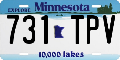 MN license plate 731TPV