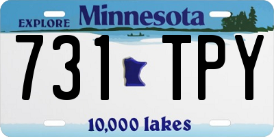 MN license plate 731TPY