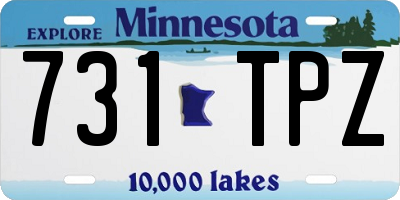 MN license plate 731TPZ