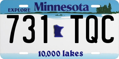 MN license plate 731TQC