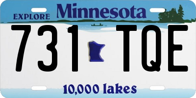 MN license plate 731TQE