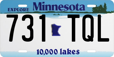 MN license plate 731TQL