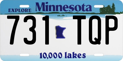 MN license plate 731TQP