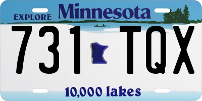 MN license plate 731TQX