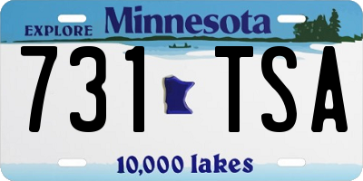 MN license plate 731TSA
