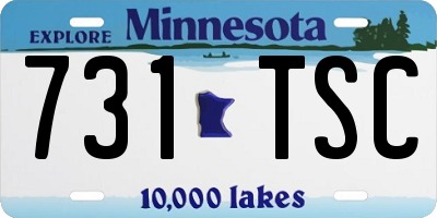 MN license plate 731TSC