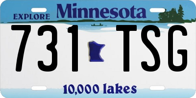 MN license plate 731TSG