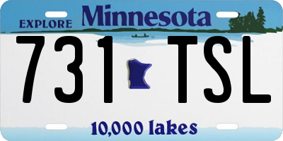 MN license plate 731TSL