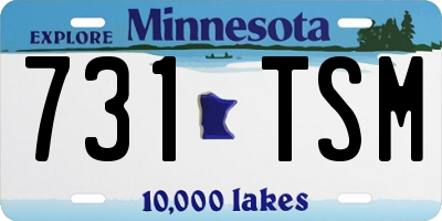 MN license plate 731TSM