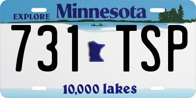 MN license plate 731TSP
