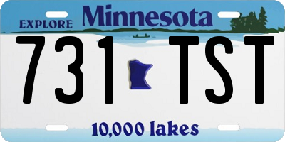 MN license plate 731TST