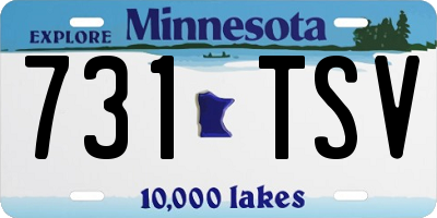 MN license plate 731TSV
