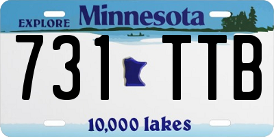 MN license plate 731TTB