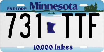 MN license plate 731TTF