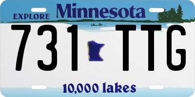 MN license plate 731TTG