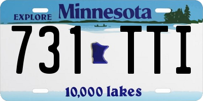 MN license plate 731TTI