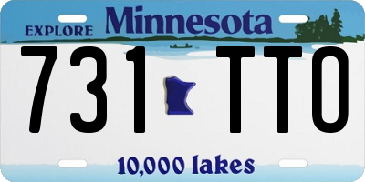 MN license plate 731TTO
