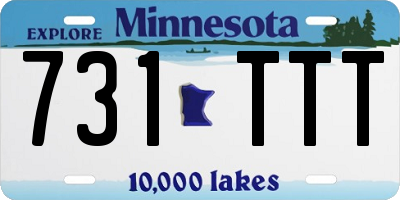 MN license plate 731TTT