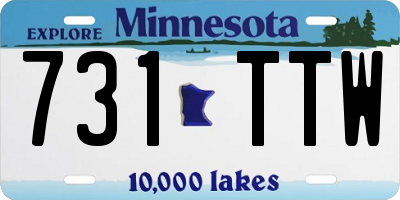 MN license plate 731TTW