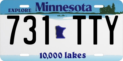 MN license plate 731TTY