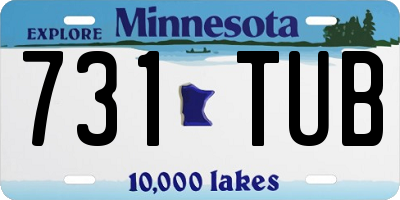MN license plate 731TUB