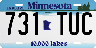 MN license plate 731TUC