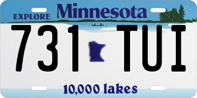 MN license plate 731TUI