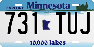 MN license plate 731TUJ