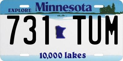 MN license plate 731TUM