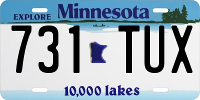 MN license plate 731TUX