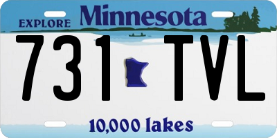 MN license plate 731TVL