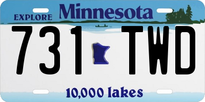MN license plate 731TWD