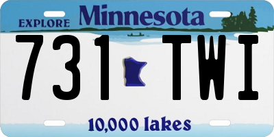 MN license plate 731TWI