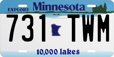 MN license plate 731TWM