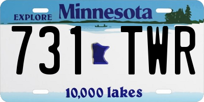 MN license plate 731TWR