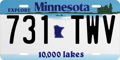 MN license plate 731TWV