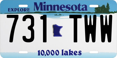 MN license plate 731TWW