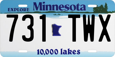 MN license plate 731TWX
